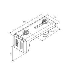 Направляющее устройство увеличенное с новыми роликами RAL9005,DoorHan 